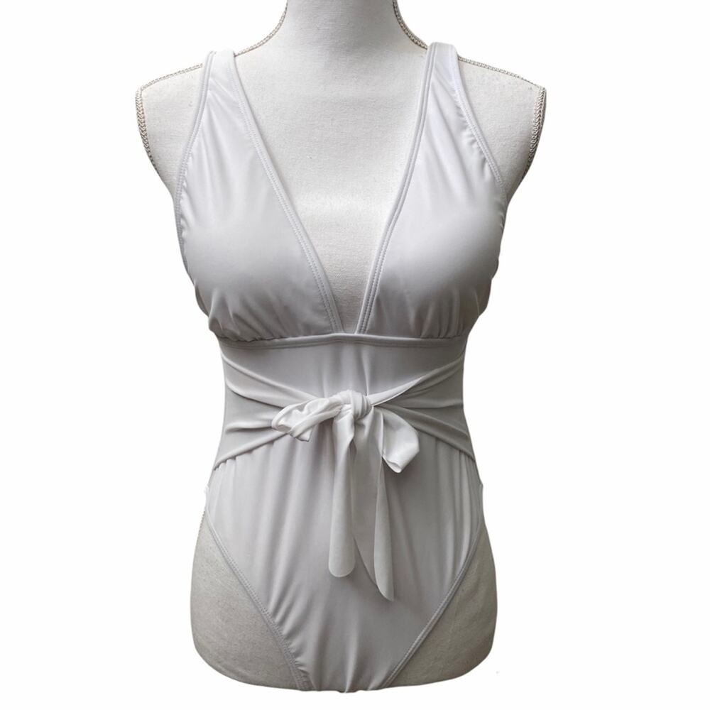 Modihito White One Piece Swimming Women Large Swimsuit BRAND NEW WITH TAGS